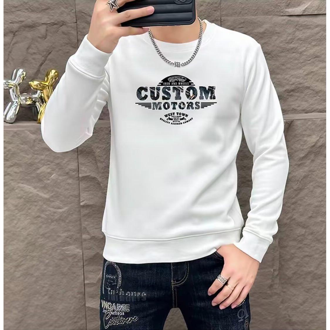 1506/QW6050/P37春秋男士新款卫衣无帽圆领宽松大码休闲情侣外套，女装短外套，星座1506