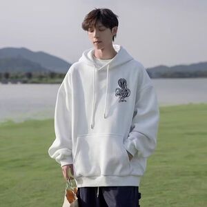 1506/QHL1470/P39卫衣男连帽春秋季ins港风宽松潮牌百搭外套1图片