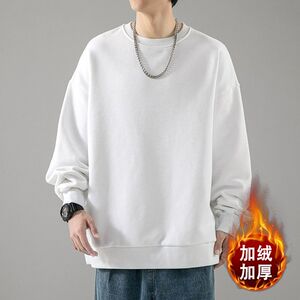 1506/QTP615090/P49美式复古潮牌宽松纯色内搭打底衫男款冬季新2图片