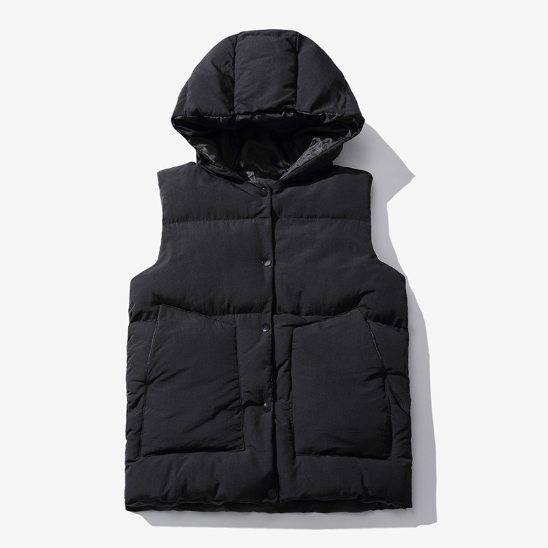 白底港风棉衣男外套马夹克棉服坎肩羽绒棉棉背心马甲连帽MY26/P35,男装背心/马甲,星座1506