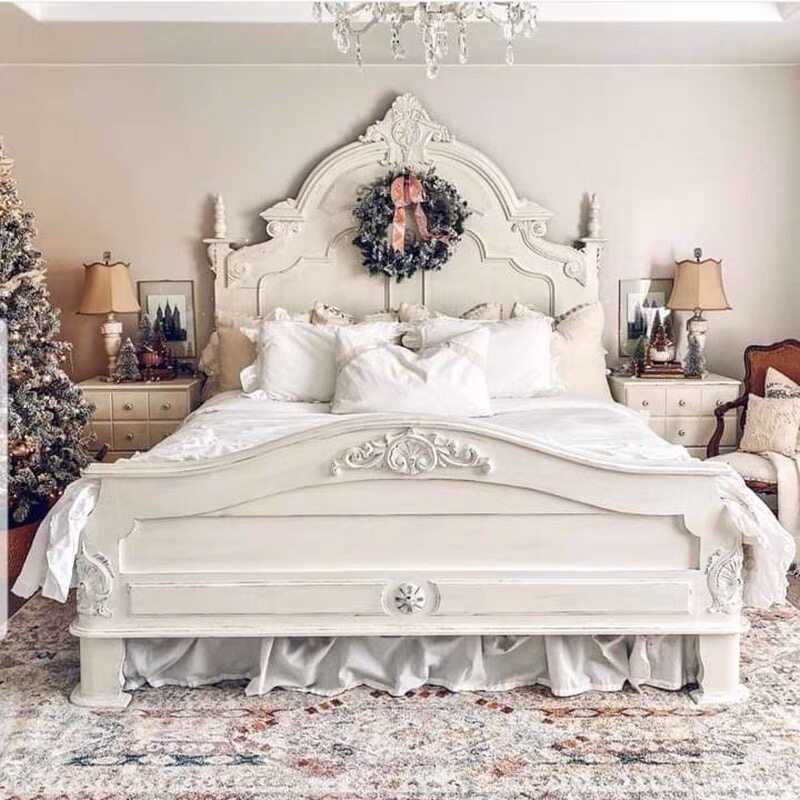 法式床轻奢美式乡村实木雕刻复古双人床欧式奢华主卧室婚床公主床