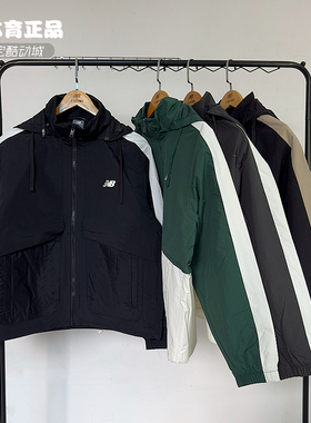 New Balance NB24春新款男女防水夹克冲锋衣梭织连帽外套AMJ41340