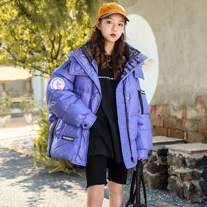 骄骄虎女大童羽绒服2022新款洋气冬季中大童90白鸭绒加厚外套J609