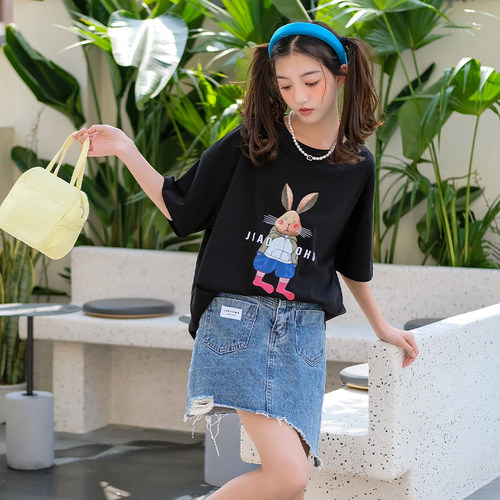 骄骄虎女童短袖2023新款