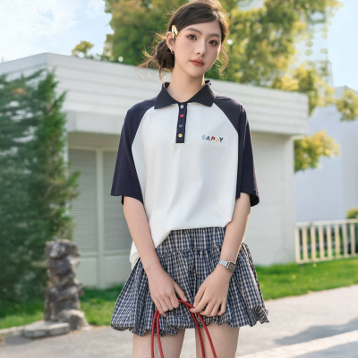 骄骄虎女童夏季polo衫短袖T恤
