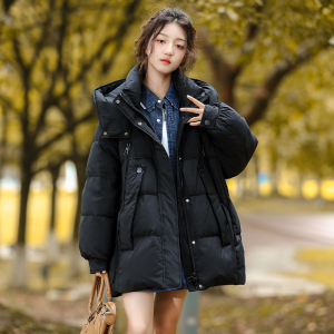 骄骄虎女大童2023冬季新款女童羽绒服白鸭绒加厚保暖中长款J708