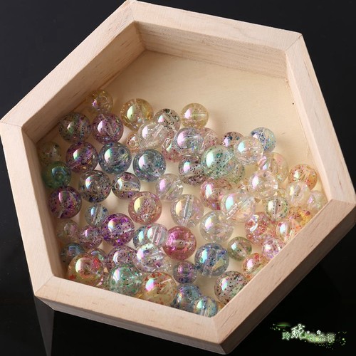 亚克力透明葱粉 亮粉圆珠diy手工串珠编织包包材料饰品配件散珠子