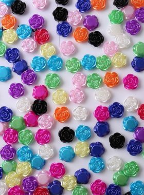18mm亚克力abs珍珠玫瑰花散珠子手工diy串珠玫瑰花花束材料花心珠