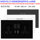 type 146型双联英式 usb快充墙壁电源插座 通用三孔带开关面板