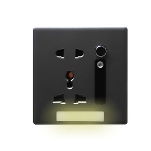 86型五孔英式人体感应地脚灯插座 墙壁嵌入式楼梯过道床头小夜灯