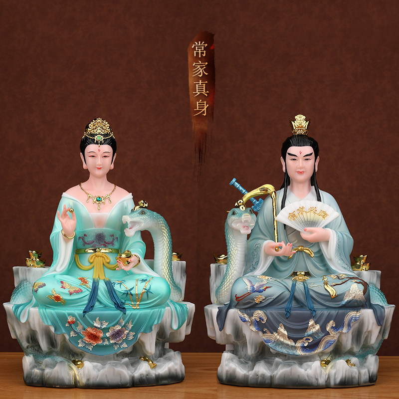 常仙太爷太奶神像汉白玉四大家族仙家像体蛇家真身家用供奉摆件
