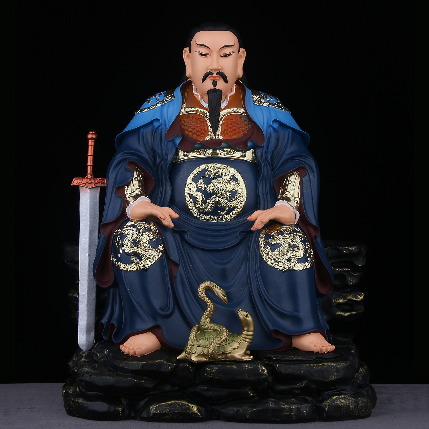 真武大帝神像树脂家用供奉玄天上帝摆件道家玄武大帝北极真君祖师_虎窝淘
