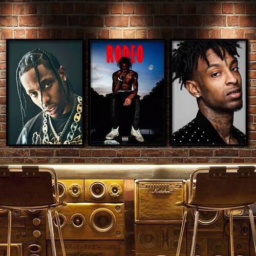 xxxtentacion海报酒吧墙面挂画欧美嘻哈说唱歌手Hiphop脏辫装饰画
