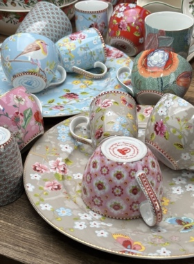 〓清仓特价〓pip家法式宫廷繁花下午茶咖啡杯马克杯糖罐饭碗大盘