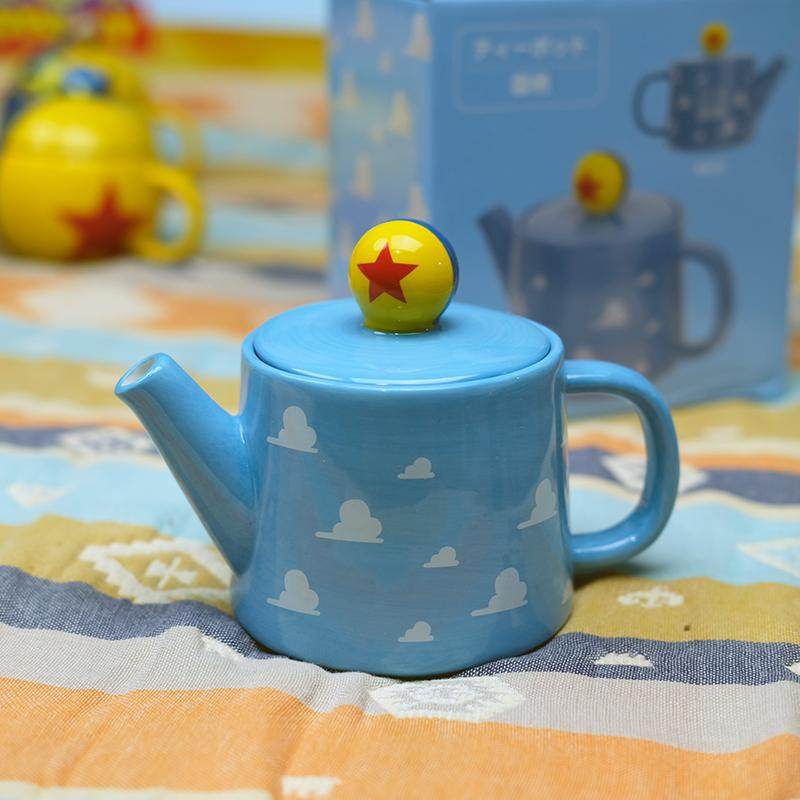 pixcar正版带原盒陶瓷玩具总动员蓝天白云朵卡通茶壶带茶滤滤网,餐饮具,茶壶,淘宝优惠券,粉丝福利购,淘宝优惠卷