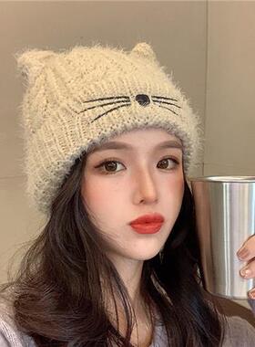 时尚针织帽子女春秋月产