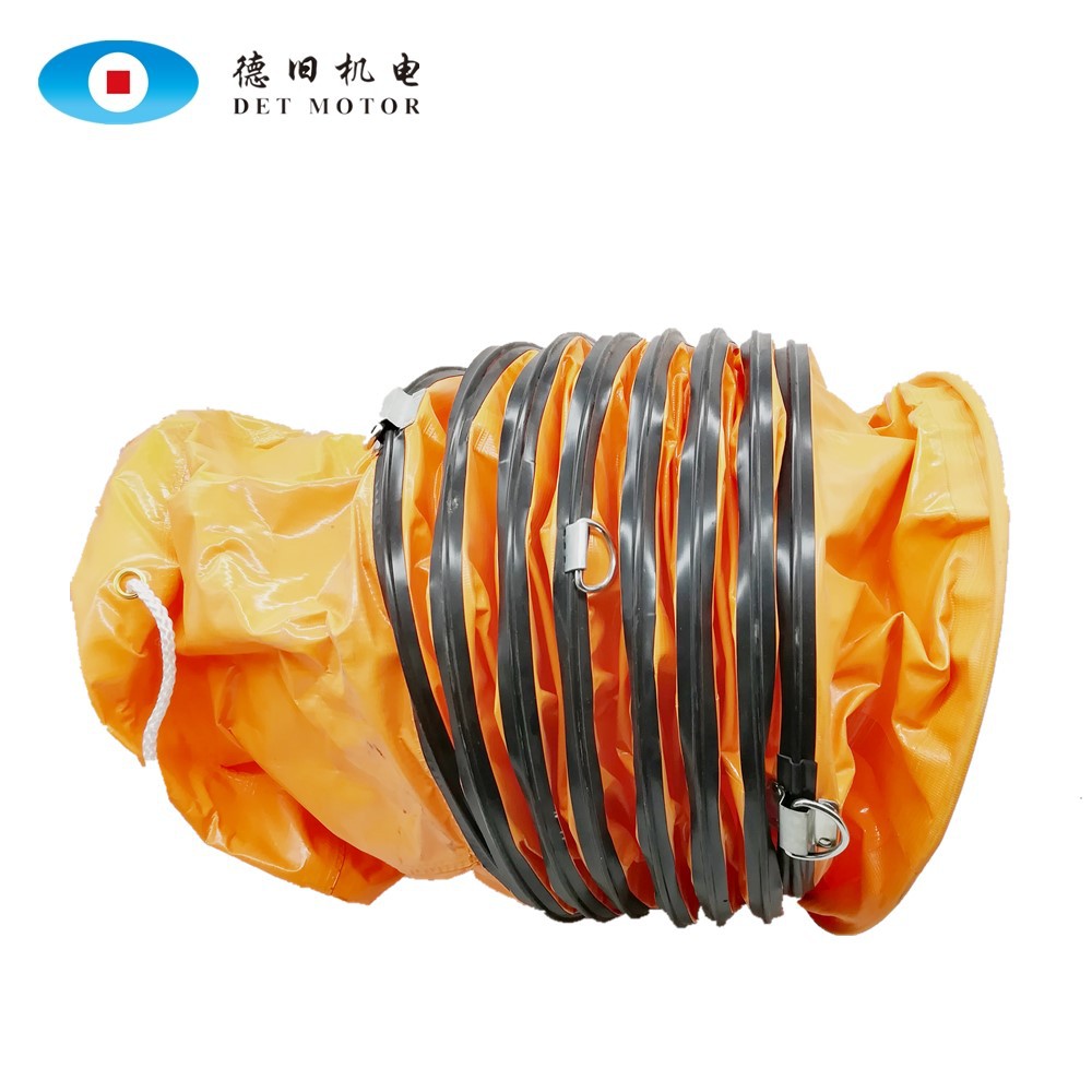 工厂SHT-70cm帆布保温软管铝箔伸缩夹筋 PVC管钢丝28寸通风管