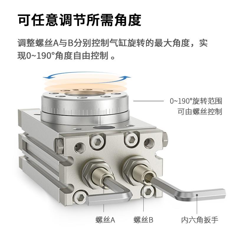 MSC型旋转摆气缸MSQA/MSQB7A-010A-2A-300A-50A-70A/10R 10R ERT2