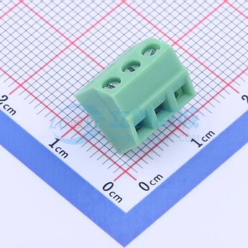 KF127S-3.81-3P螺钉式接线端子3.81mm 1x3P直插绿色 可开票