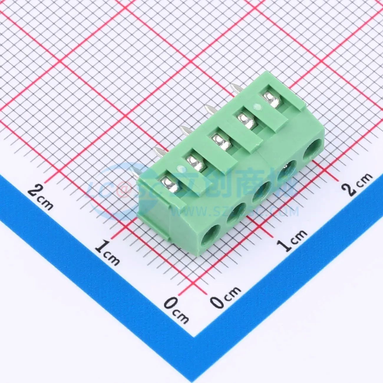 DGL381-5P28L-MG361螺钉式接线端子3.81mm 1x5P直插绿色 可开票