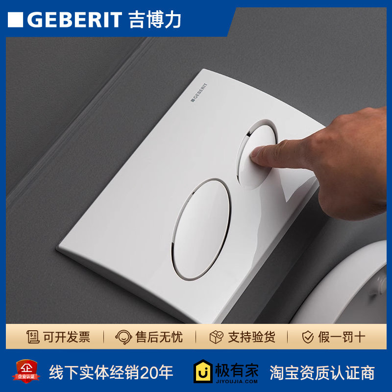 geberit吉博力壁挂墙排入墙式kappa20三代水箱双冲水面板亚光