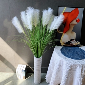 网红客厅卧室芦苇草仿真花干花落地大束长枝摆件装饰花仿真花假花
