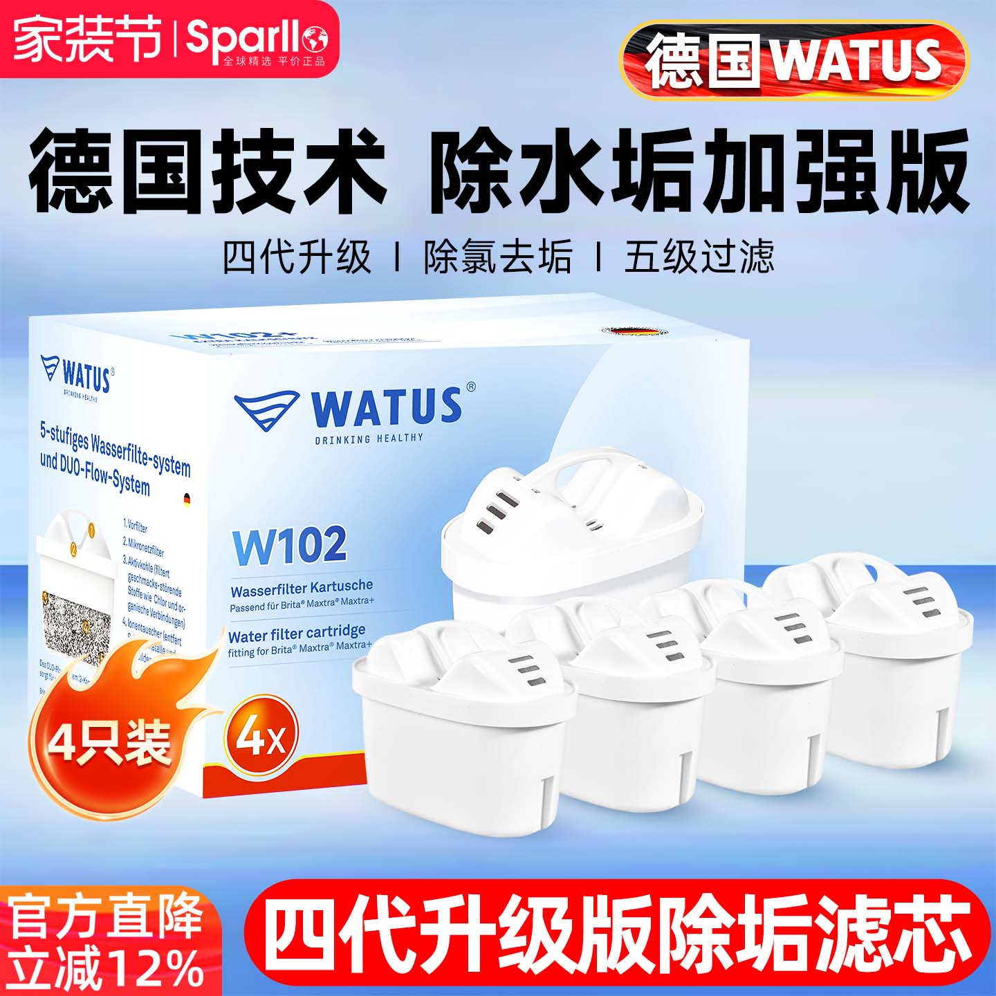 德国WATUS滤芯适用碧然德水壶图片