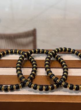 纯铜镶嵌椰蒂桶珠手串SH