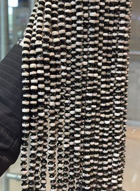 一线天珠玛瑙刻面半成品长链8毫米SH