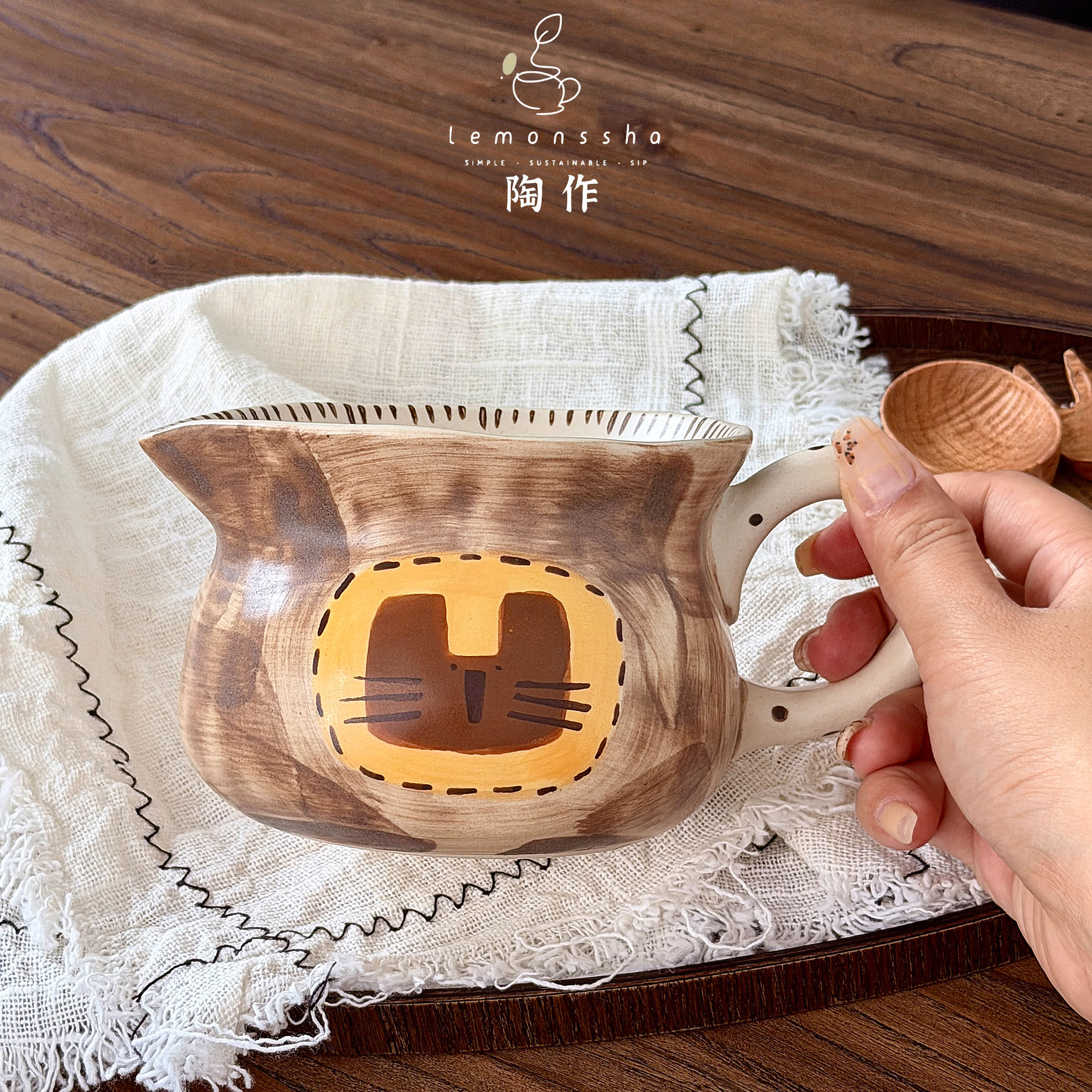 童趣牧场物语兔子陶瓷杯