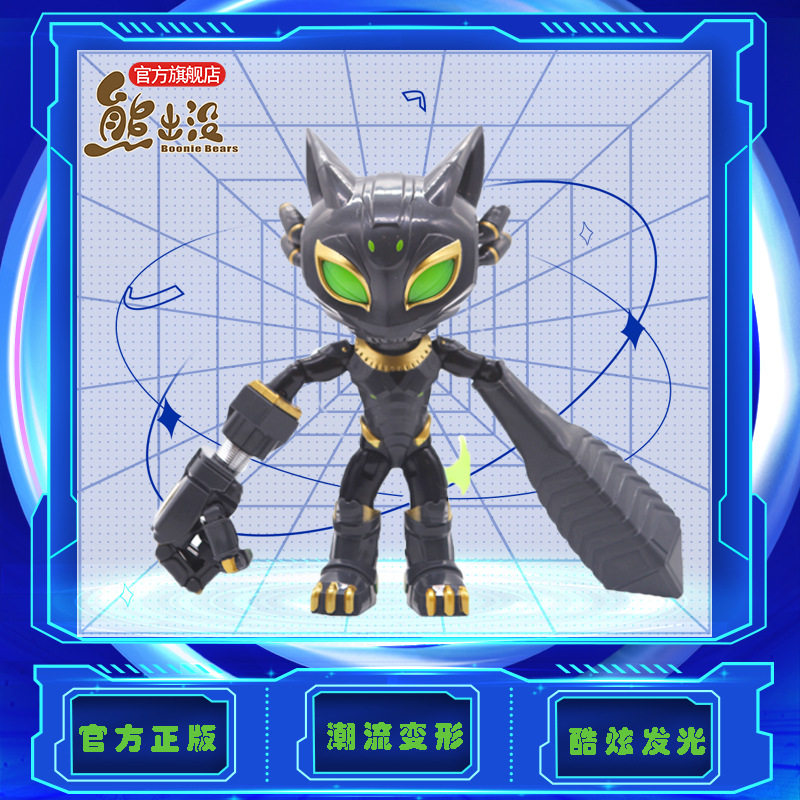 熊出没之重返地球玩具阿布手办玩偶变形发光模型可拆卸