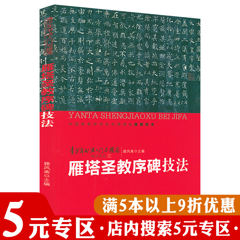 【5元专区】青少年书法入门与提高--雁塔圣教序碑技法书法入门楷书学习历代名家碑帖褚遂良书法教程褚体入门毛笔书法临摹字帖书籍