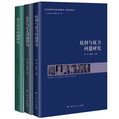 【3册】权利与权力问题研究+公平与正义问题研究+社会哲学问题研究 汉译现代西方学术名著导读·政治哲学编 书籍
