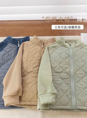 奥粒绒拼接夹棉男女童秋装外套