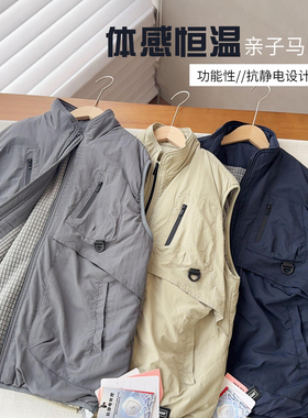 【出口剩余成人中大童棉马甲】功能性抗静电工装马甲25515