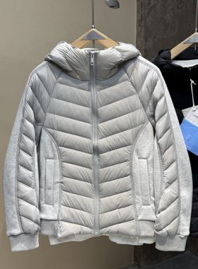 90白鸭绒羽绒服冬季新款拼接轻薄款连帽排骨羽绒外套男款鸭绒夹克