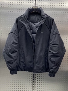 冬季新款立领羽绒服男潮牌百搭加厚白鸭绒外套男抗寒保暖夹克上衣