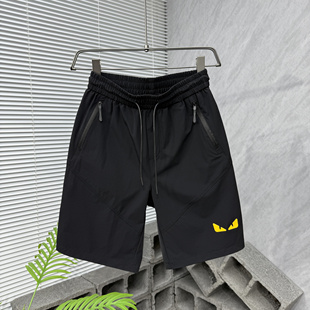 男夏季 空调裤 潮牌直筒五分裤 潮流百搭速干沙滩裤 中裤 户外休闲短裤