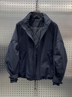 棉衣男冬季新款工装立领棉服男潮牌纯色百搭加棉加厚外套夹克男