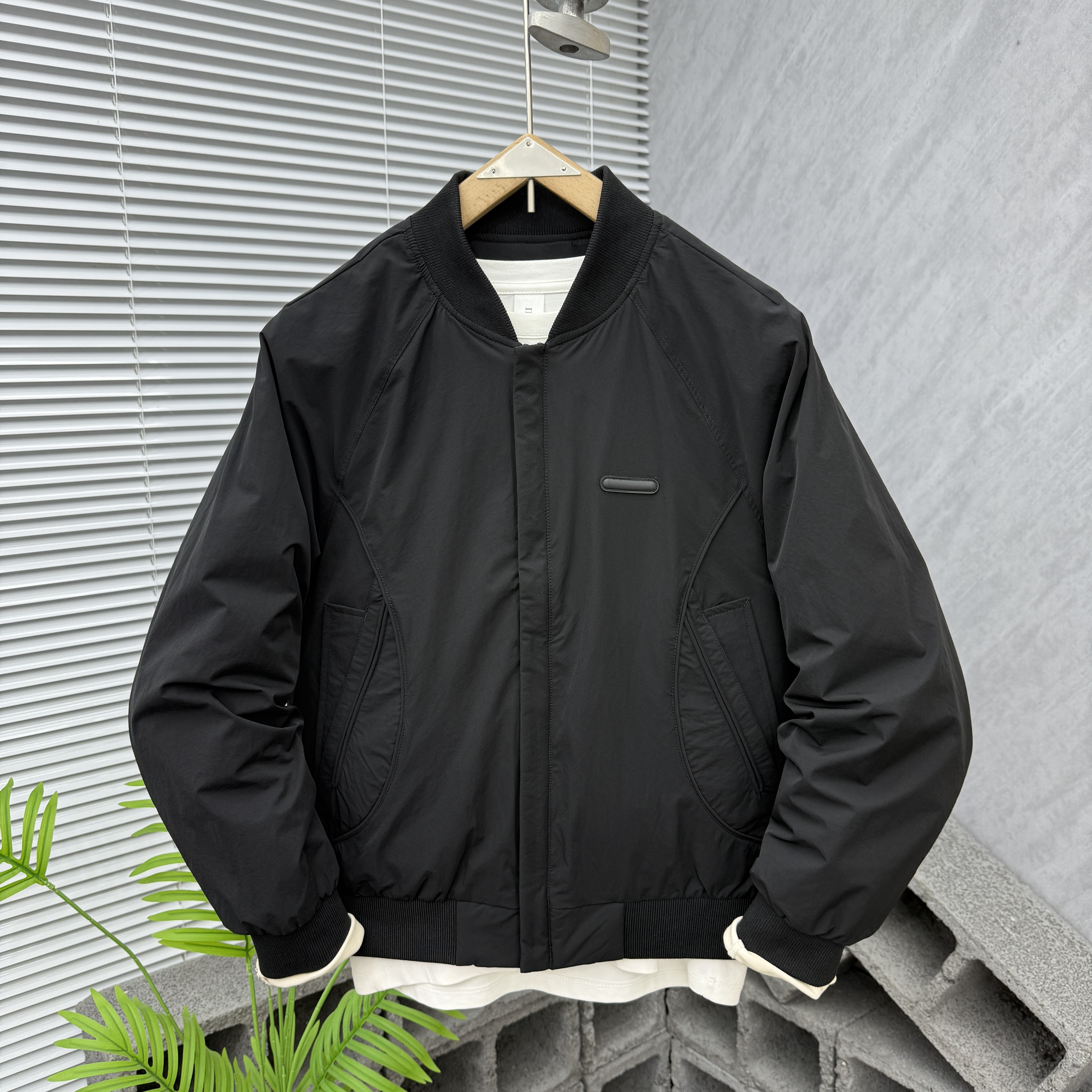 90白鸭绒轻薄羽绒服男士冬季新款纯色百搭简约羽绒外套加厚棒球服