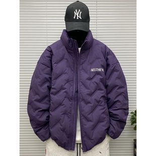 无帽立领刺绣羽绒服男士冬季装大码青少年休闲潮流牌轻薄羽绒外套