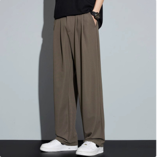 慵懒垂感宽松直筒阔腿休闲裤 Kuvine春夏季 男款 cleanfit西裤 男 薄款