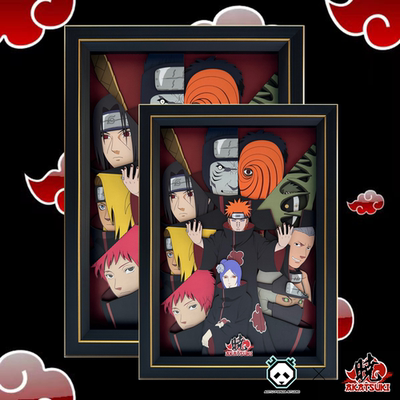 凹凸Panda手作3D立体限量火影忍者晓组织Akatsuki装饰挂画-B款