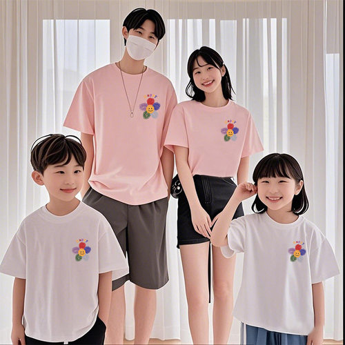 幼儿园班服一家三口亲子短袖t恤