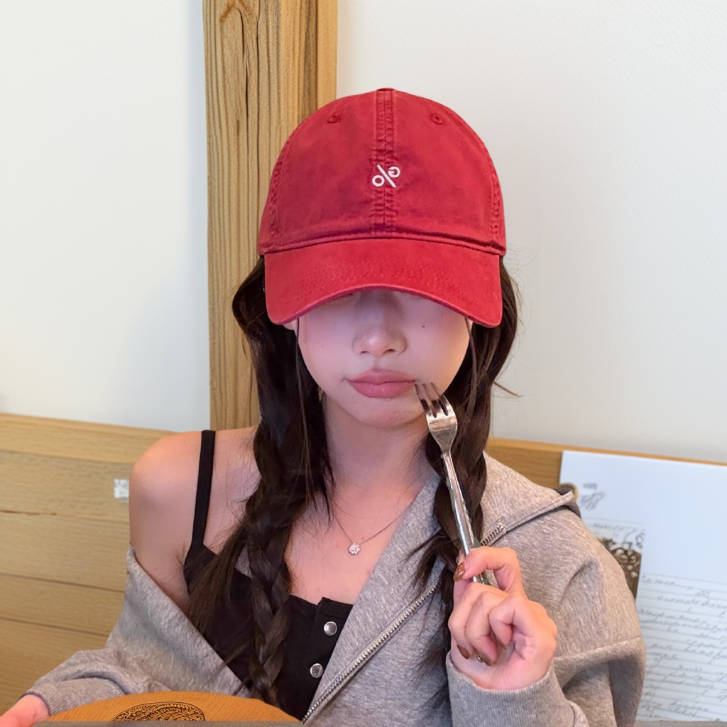 百搭刺绣春夏GO男女显脸小棒球帽