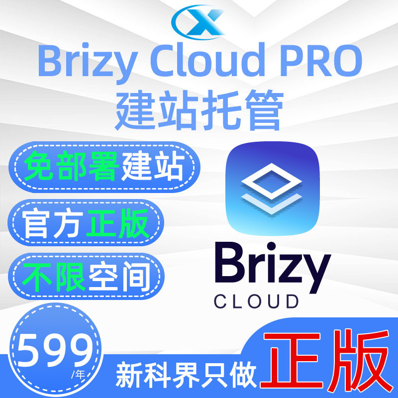 Brizy Cloud Pro免部署建站不限空间正版授权建站托管含SSL及CDN