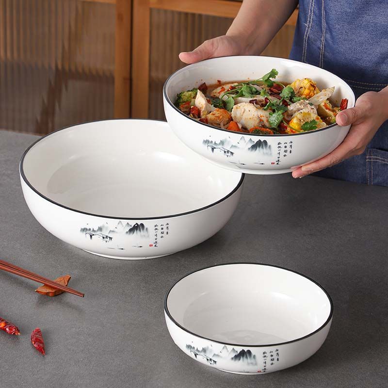 酸菜鱼大盆碗陶瓷汤碗水煮鱼大盆碗大碗大汤碗汤盆毛血旺专用家用