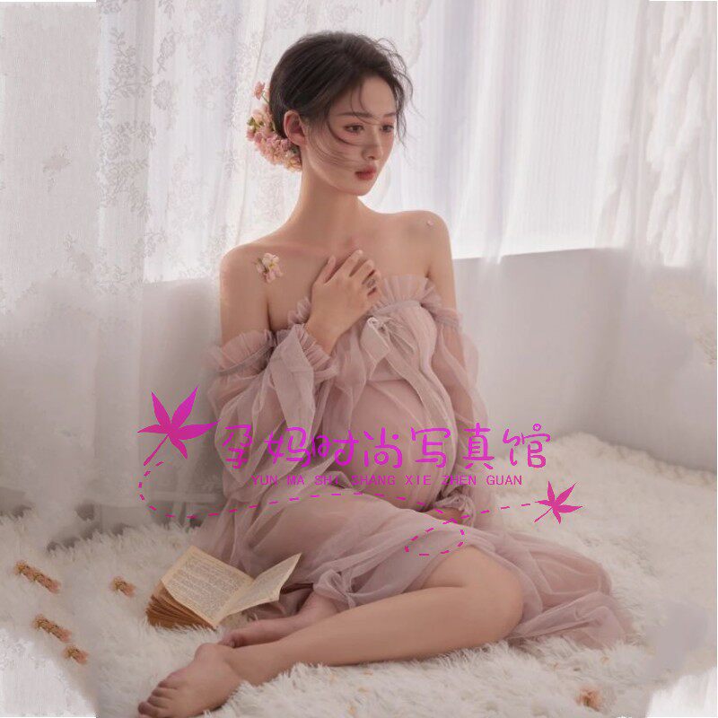 孕妇拍照性感连衣裙写真