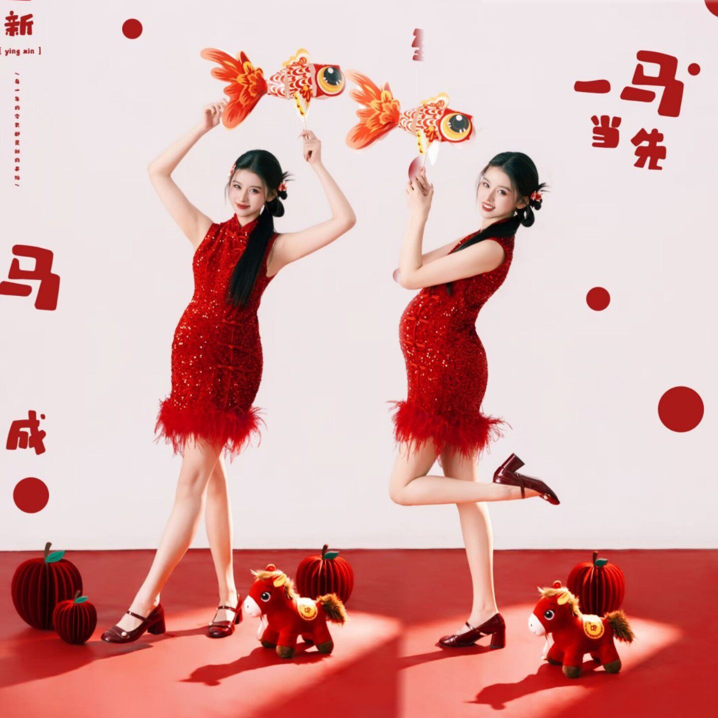 影楼孕妇新年国潮复古写真服装