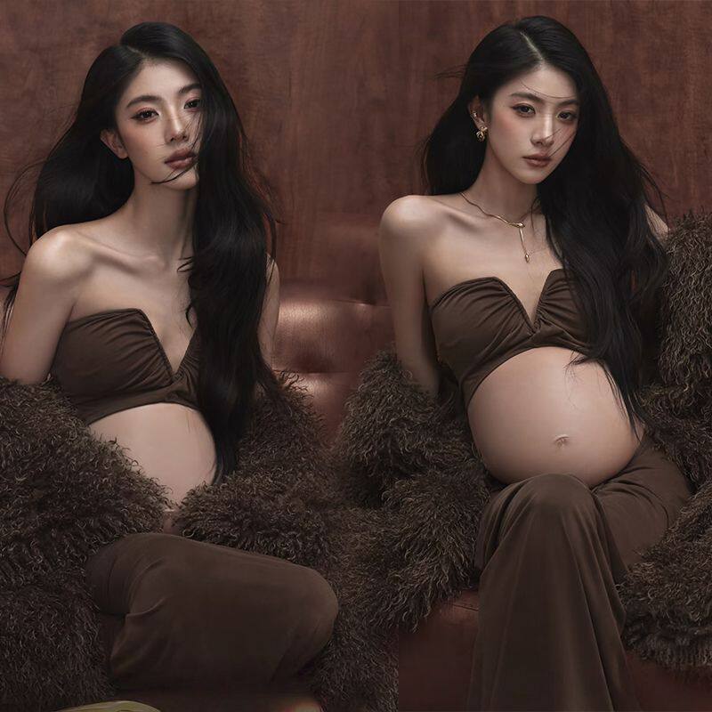 影楼主题服装新款孕妇复古风套装